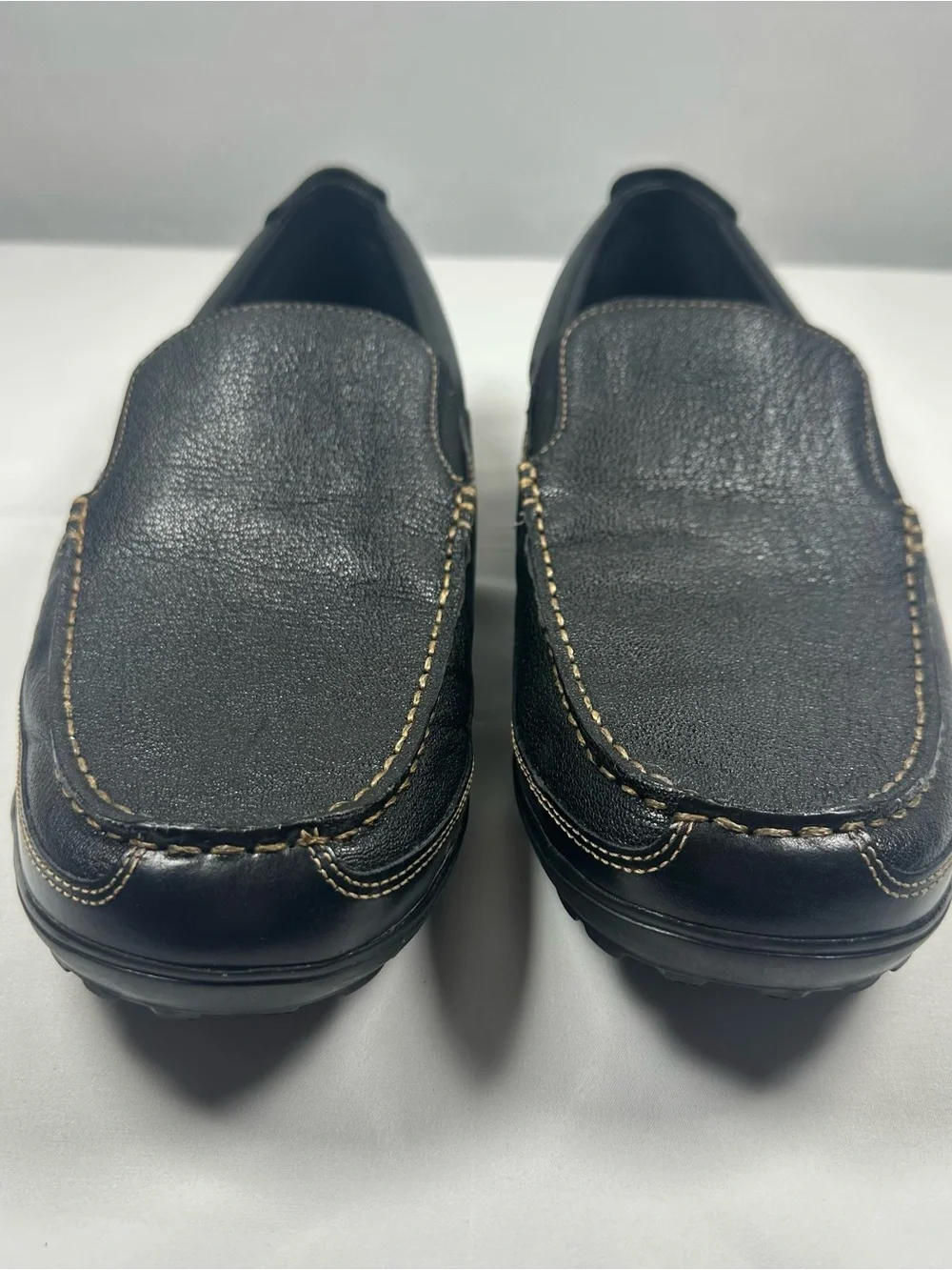 Men’s Cole Haan Black Pebbled Leather Slip-On Loafers Size 14 Casual Soft Insole